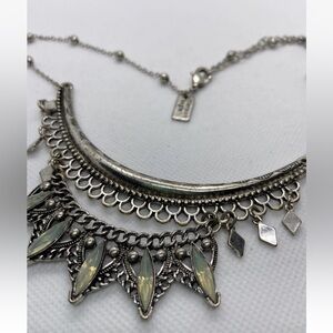 American Eagle Outfitters Silver Statement Bib Necklace